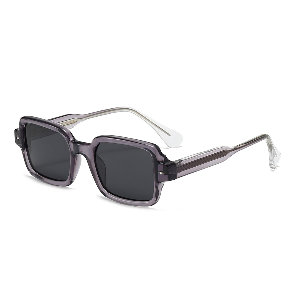 Square 90s Retro Clear Sunglasses