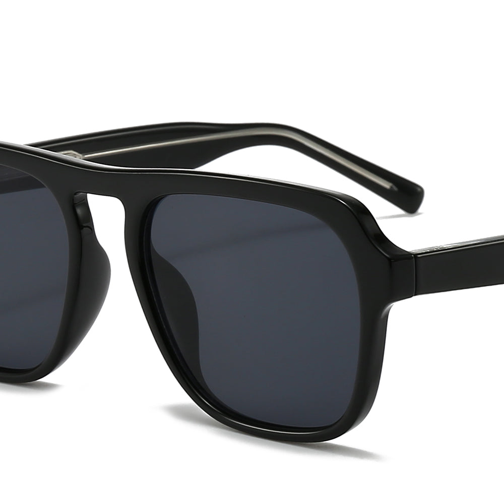 Acetate Aviator Tinted Sunglasses