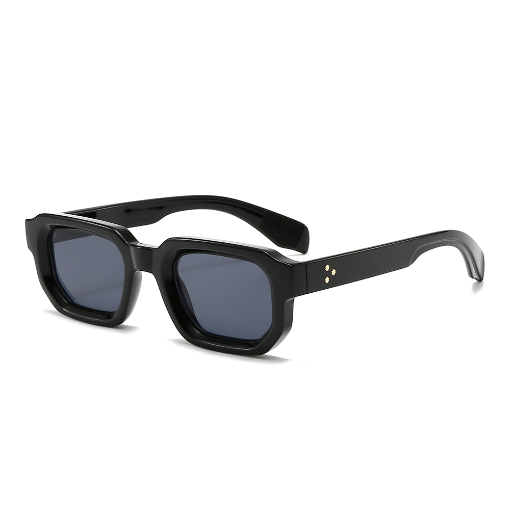 Acetate Rectangle Full-Rim Tinted Sunglasses